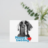 Mamas Lieblings Dogge Postkarte (Stehend Vorderseite)