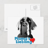 Mamas Lieblings Dogge Postkarte (Vorne/Hinten)