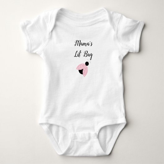 Mamas Lil Bug Ladybug Baby Girl Baby Strampler (Vorderseite)