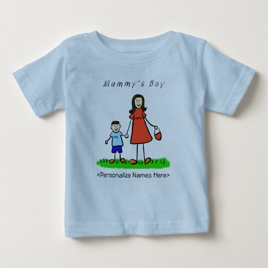 Mama's Little Boy - Brünett Mother & Son Shirt (Vorderseite)
