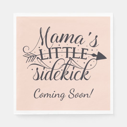 Mamas Little Sidekick Babydusche Napkins Serviette (Vorderseite)