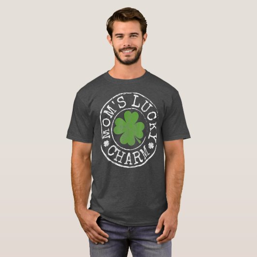 Mamas Lucky Charm Irish Clovers Kinder Junge Mädch T-Shirt (Vorne ganz)