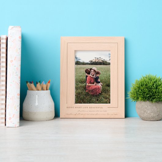 Mamas machen das Leben schön | Modern Geätzte Rahmen