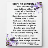 MAMAS MEINE SUPTER STAR Tabletop Plaque with Easel Fotoplatte (Vorderseite)