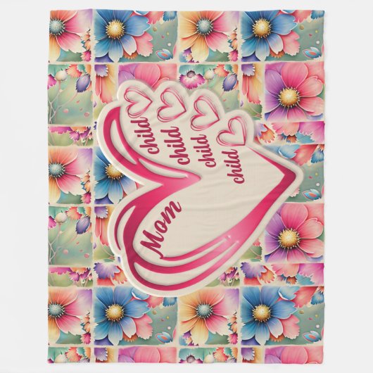 Mamas mit personalisiertem Namen überall in der Dr Fleecedecke (Vorderseite)