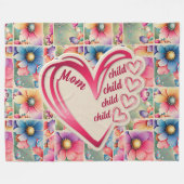 Mamas mit personalisiertem Namen überall in der Dr Fleecedecke (Vorderseite (Horizontal))