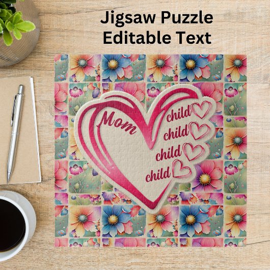 Mamas mit personalisiertem Namen überall in der Dr Puzzle
