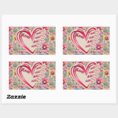 Mamas mit personalisiertem Namen überall in der Dr Rechteckiger Aufkleber (Blatt)