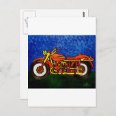 Mamas Motorrad Postkarte (Vorne/Hinten)