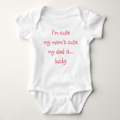 Mamas Niedlicher Vater Lucky Funny Newborn Boy Gir Baby Strampler (Vorderseite)