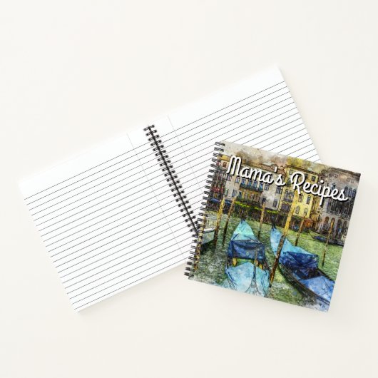 Mamas Rezepte mit italienischer Gondel Notizblock (Innenseite)