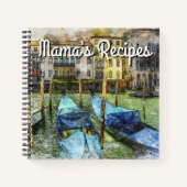 Mamas Rezepte mit italienischer Gondel Notizblock (Vorderseite)