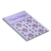 Mama's Rezepte Viola Lila Lilac Floral Blume Notizblock (Rechte Seite)