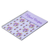Mama's Rezepte Viola Lila Lilac Floral Blume Notizblock (Linke Seite)