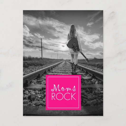 Mamas ROCK GUITARIST WALKING TRACKS Postkarte (Vorderseite)