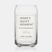 Mamas ruhiger Moment Minimale Botanik Muttertag Dosenglas (Vorderseite)