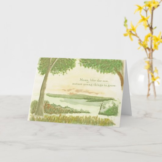Mamas sind wie die Sonne.. Karte (Gelbe Blume)