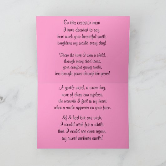 MAMAS SMILE-Karte Karte (Innenseite)