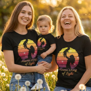 Mamas Sonnenuntergang-Silhouette Strahl des Lichts Tri-Blend Shirt