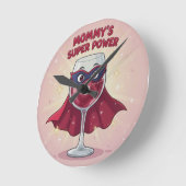 Mamas Supermagnet Runde Wanduhr (Winkel)
