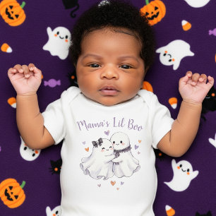 Mamas süßer kleiner Boo Halloween-Geister Baby Strampler