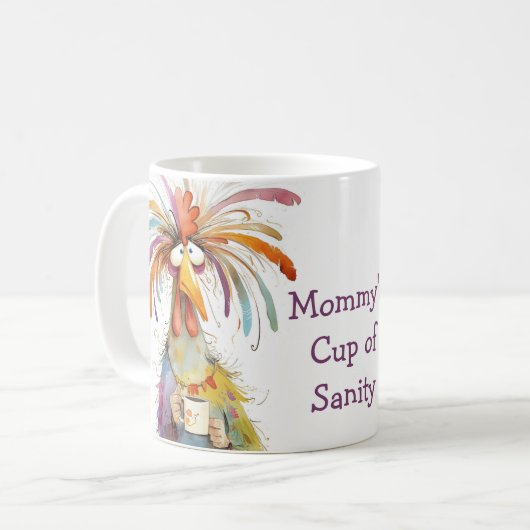 Mamas Tasse der Vernunft Muttertags-Funnytasse (Vorderseite Links)