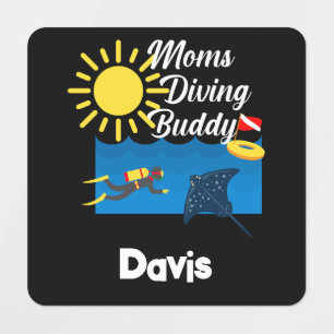 Mamas tauchen Buddy Design - Kleine Square Closing Etiketten