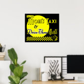 Mamas Taxi & Drive Thru Grill Retro Küche Art Poster (Heimbüro)