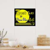 Mamas Taxi & Drive Thru Grill Retro Küche Art Poster (Küche)