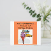 Mama's Taxi Postkarte (Stehend Vorderseite)