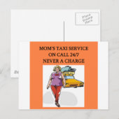 Mama's Taxi Postkarte (Vorne/Hinten)