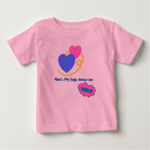 Mama's Tiny Hugs Amaze Me Gray Summer Baby T-shirt