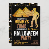 Mama's Tomb-Thema, Escape Room Halloween-Party Einladung (Vorne/Hinten)