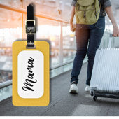 Mama's Travel Luggage Tag Gelb Gepäckanhänger