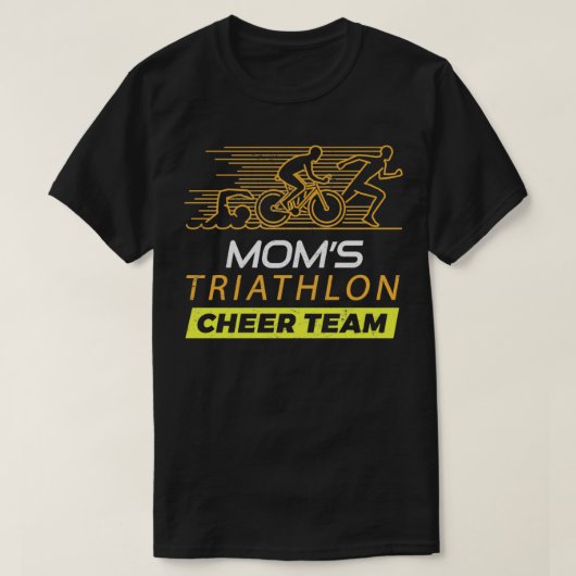 Mamas Triathlon Unterstützer Familie Chef 2 T-Shirt (Design vorne)