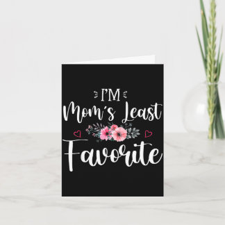 Mamas unbeliebtester Sohn Tochter Blumen Muttertag Karte