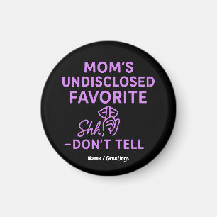 Mamas ungenanntes Lieblings-Funny Rosa-Lila Magnet