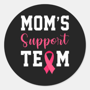 Mamas unterstützen Team Survivor Brustkrebs Bewuss Runder Aufkleber
