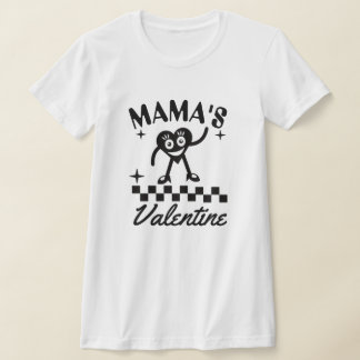 Mama's Valentine Retro Heart T-Shirt, Cute T-Shirt
