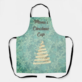 Mama's Weihnachtscafé festive Snowflakes Custom Schürze