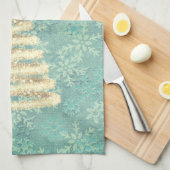 Mamas Weihnachtscafé - Schneeflocken Geschirrtuch (Viertel Falte)