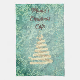 Mamas Weihnachtscafé - Schneeflocken Geschirrtuch