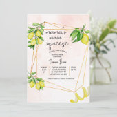 Mamas wichtigste Zitronendusche Einladung (Stehend Vorderseite)