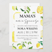 Mamas wichtigste Zitrusfrüchtedusche Einladung (Vorne/Hinten)