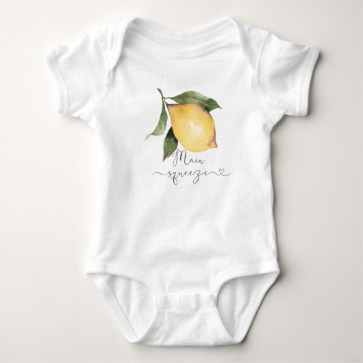 Mama's wichtigster Zitronenlemon-Baby-Bodysuit Baby Strampler (Vorderseite)