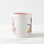 Mamasaurus Dino Mama Happy Birthday Foto Custom Zweifarbige Tasse (Mittel)