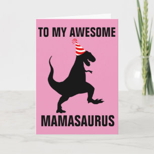MAMASAURUS DINOSAUR BIRTHDAY CARD KARTE