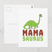 Mamasaurus Dinosaur Brontosaurus Mütter Day Postkarte (Vorne/Hinten)