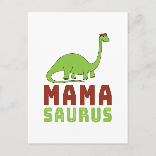 Mamasaurus Dinosaur Brontosaurus Mütter Day Postkarte (Vorderseite)