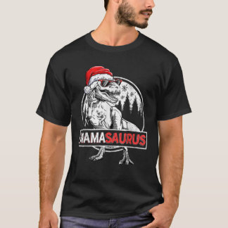 Mamasaurus Dinosaur Christmas Pajamas T rex Famile T-Shirt